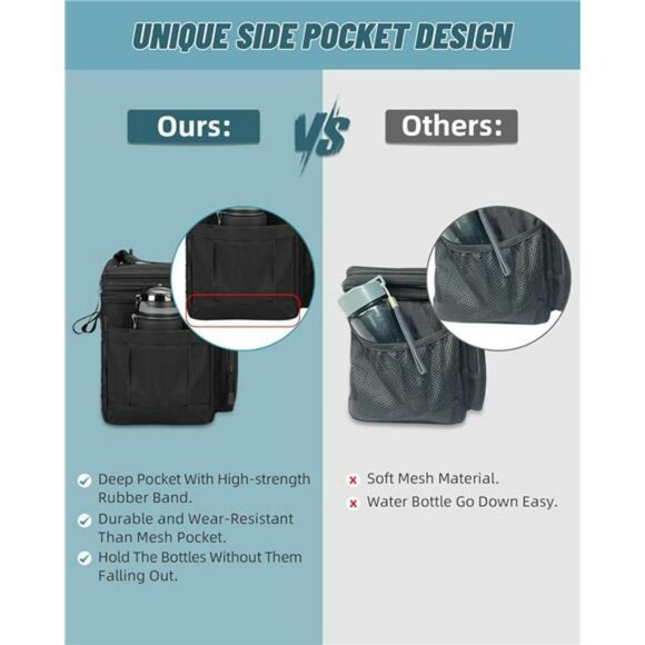 Large insulated tactical lunch bag waterproof leakproof cooler for work and trav - Picture 6 of 7